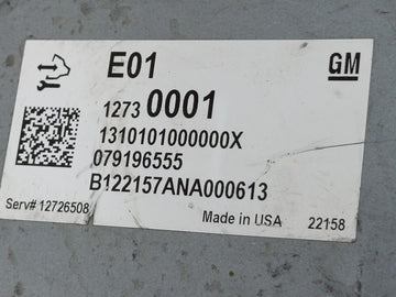 2020-2022 Chevrolet Blazer PCM Engine Control Computer ECU ECM PCU OEM P/N:079196555 12730001 Fits Fits 2020 2021 2022 OEM Used Auto Parts