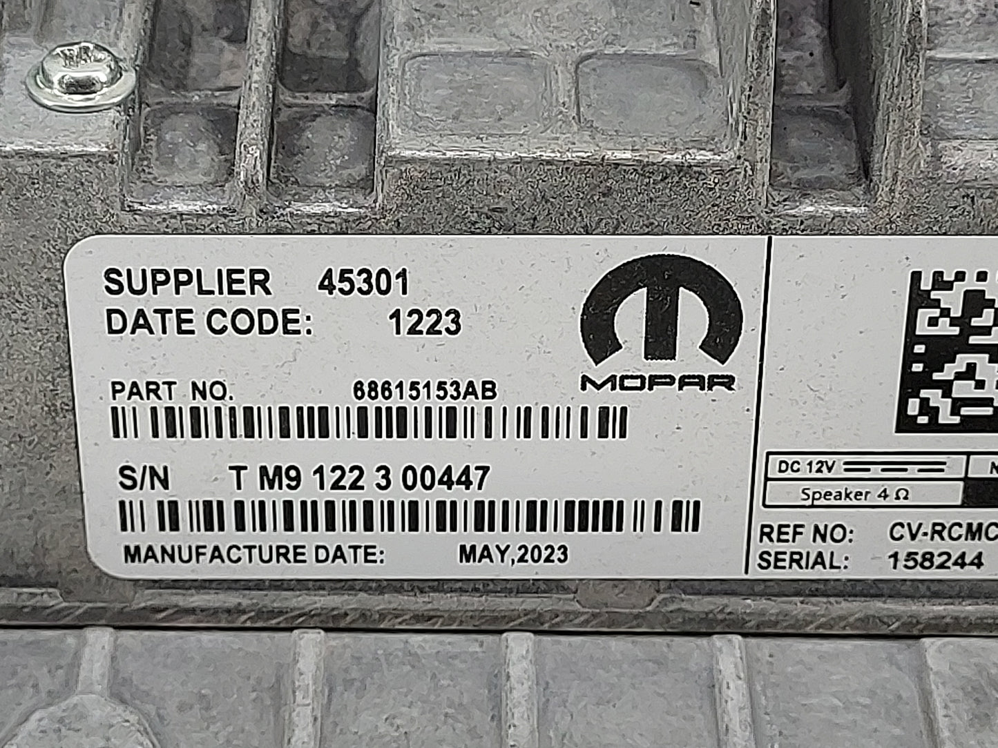 2023 Dodge Charger Information Display Screen 1475525 - Oemusedautoparts1.com