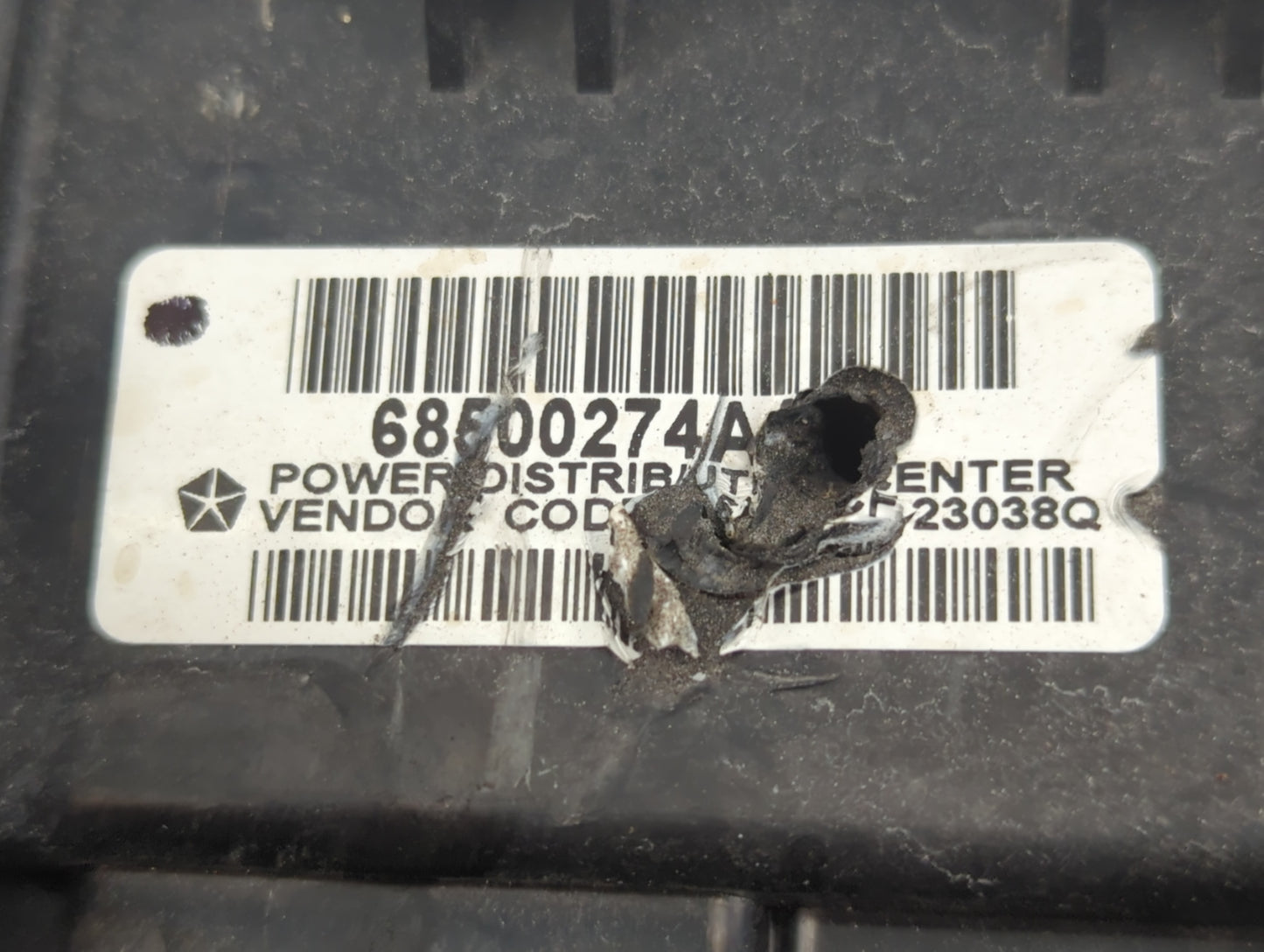 2023 Dodge Durango Fusebox Fuse Box Panel Relay Module P/N:68500274A Fits OEM Used Auto Parts - Oemusedautoparts1.com