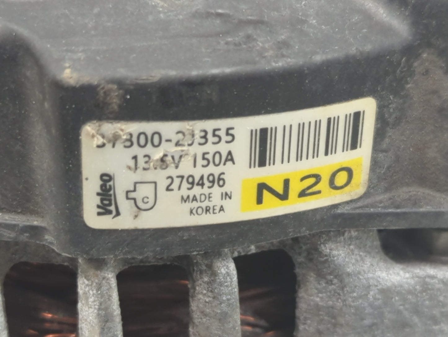 2021-2022 Hyundai Elantra Alternator Replacement Generator Charging Assembly Engine OEM P/N:279496 37300-2J355 Fits Fits 202