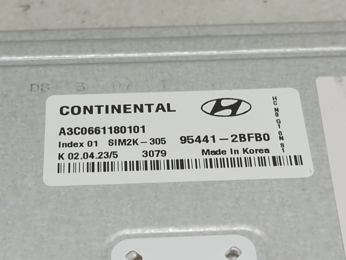 2023 Hyundai Elantra PCM Engine Control Computer ECU ECM PCU OEM P/N:95441-2BFB0 A3C0661180101, SIM2K-305, HCN0G16NS1 Fits O
