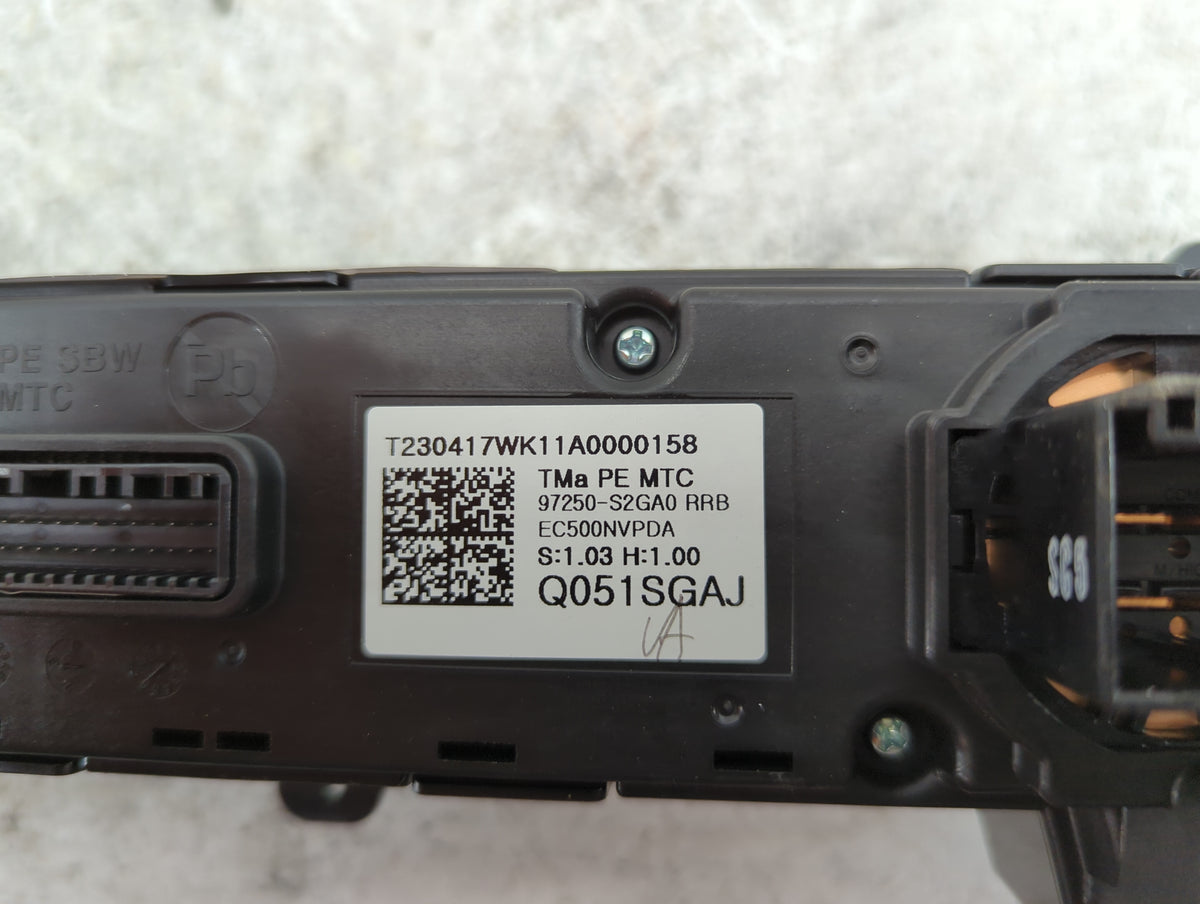 2021 Hyundai Santa Fe Climate Control Module Temperature AC/Heater Replacement P/N:97250-S2GA0 EC500NVPDA Fits OEM Used Auto