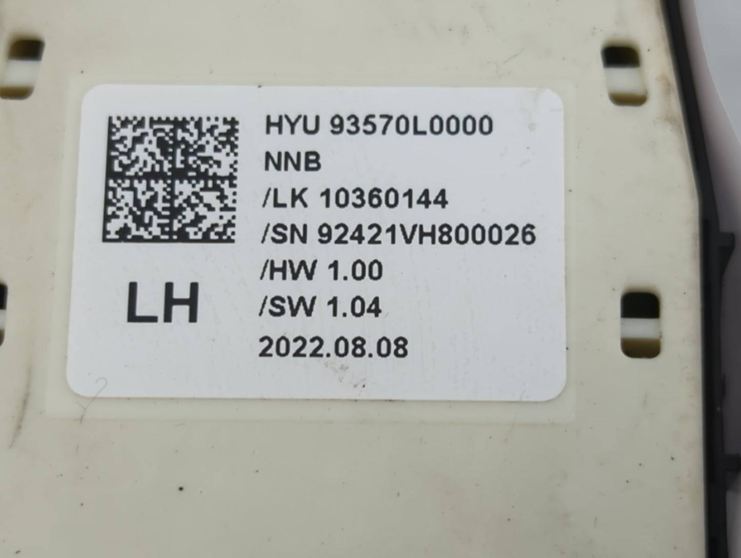 2020-2023 Hyundai Sonata Master Power Window Switch Replacement Driver Side Left Fits Fits 2020 2021 2022 2023 OEM Used Auto
