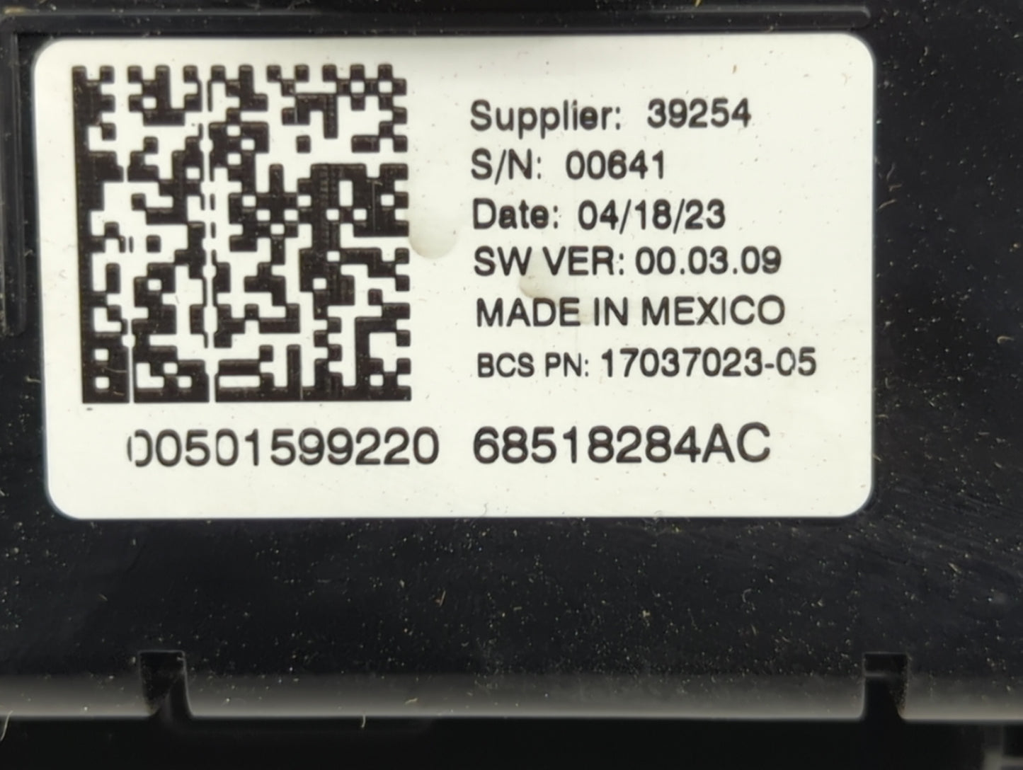 2023 Jeep Compass Climate Control Module Temperature AC/Heater Replacement P/N:68518284AC 17037023-05, 00501599220 Fits OEM
