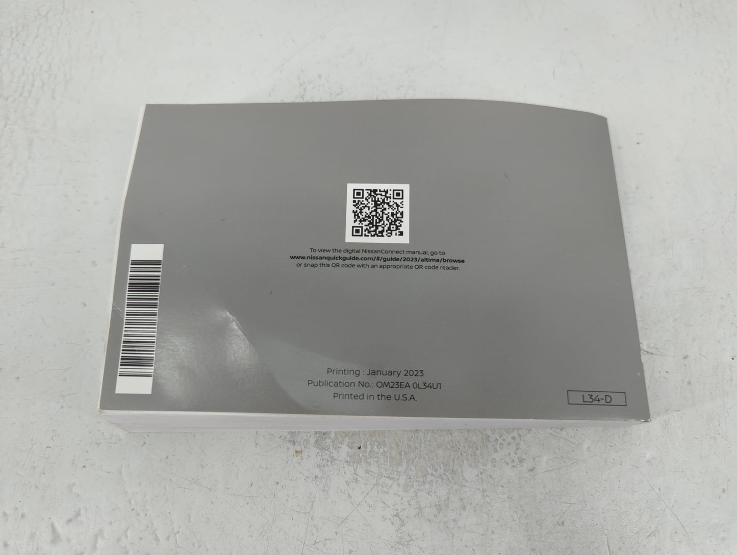 2023 Nissan Altima Owners Manual Book Guide P/N:OM23EA OL34U1 OEM Used Auto Parts - Oemusedautoparts1.com