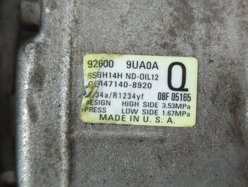 2021-2021 Nissan Murano Air Conditioning A/c Ac Compressor Oem