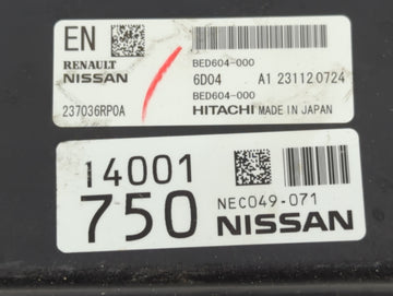 2023 Nissan Rogue PCM Engine Control Computer ECU ECM PCU OEM P/N:NEC049-071 237036RP0A, BED604-000 Fits OEM Used Auto Parts