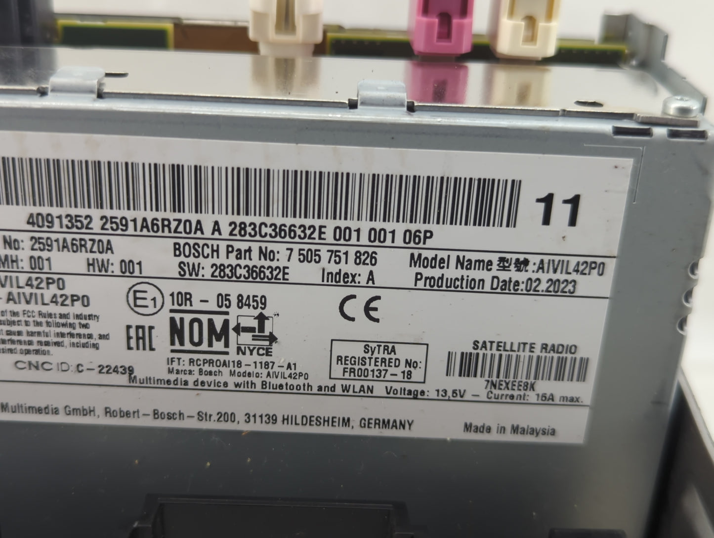 2023 Nissan Rogue Radio AM FM Cd Player Receiver Replacement P/N:2591A6RZ0A Fits OEM Used Auto Parts - Oemusedautoparts1.com