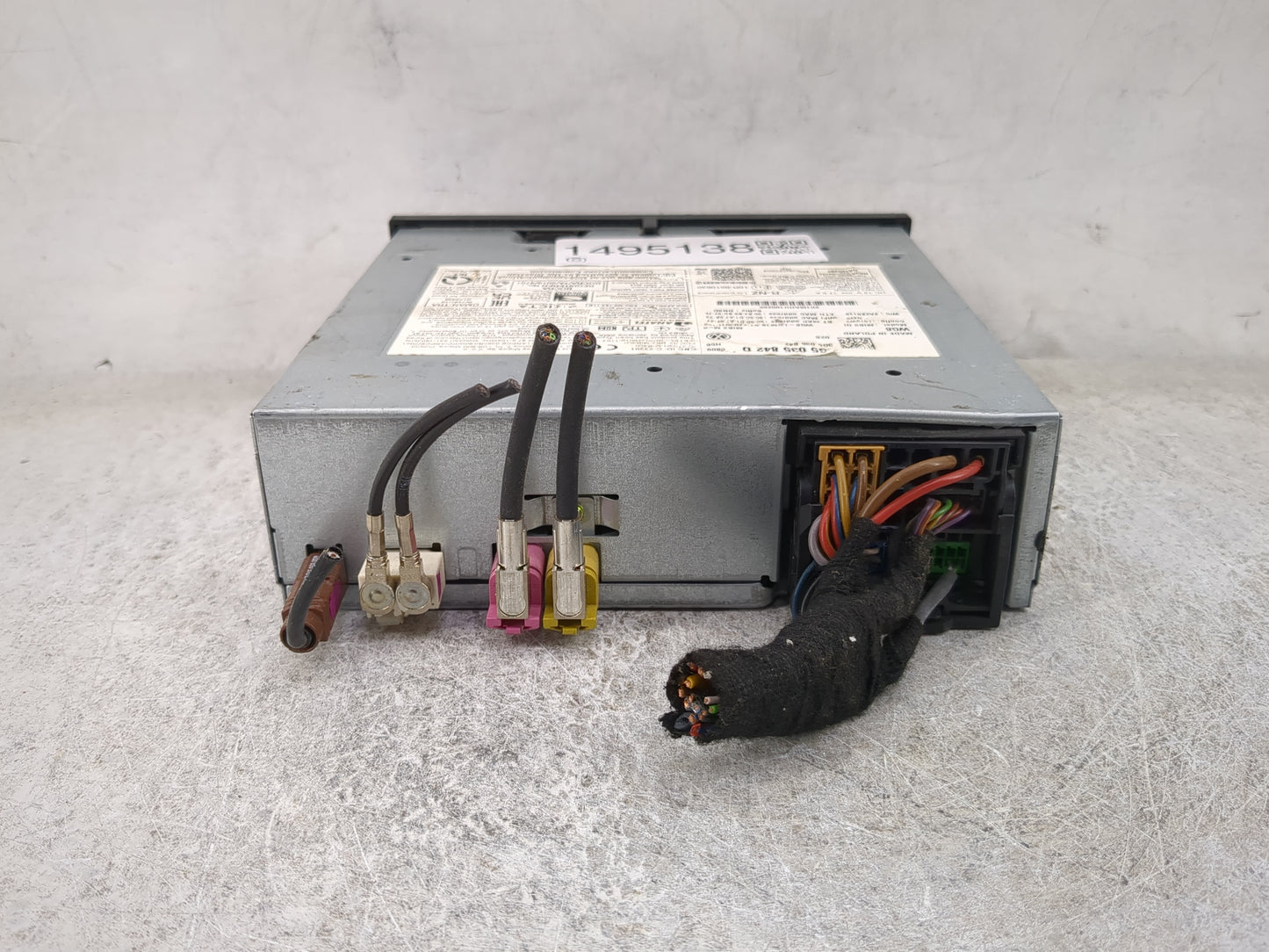 2021 Volkswagen Jetta Radio AM FM Cd Player Receiver Replacement P/N:3G5035842D 3G5035842 Fits Fits 2022 OEM Used Auto Parts