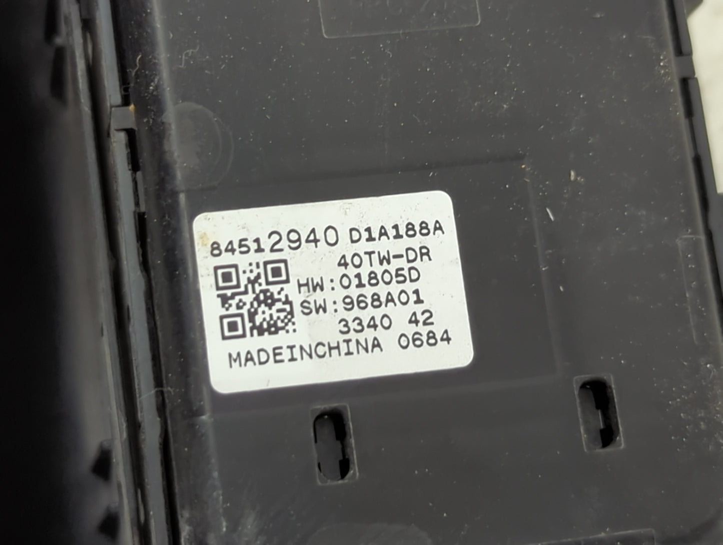2024 Buick Envista Master Power Window Switch Replacement Driver Side Left P/N:84512940 D1A188A, 40TW-DR Fits OEM Used Auto