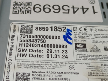 2024 Chevrolet Malibu Radio AM FM Cd Player Receiver Replacement P/N:86591852 7310500000000X, 555343750, H1240314000008883 Fits OEM Used Auto Parts