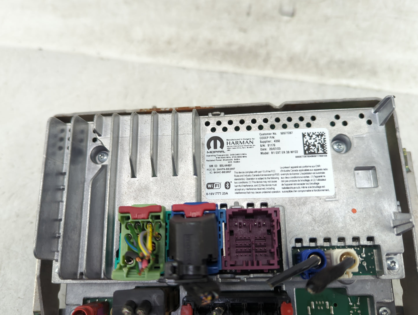 2024 Dodge Hornet Radio AM FM Cd Player Receiver Replacement P/N:68517287 89L4446F, 2AHPN-BE2887, 6434C-BE2887 Fits OEM Used