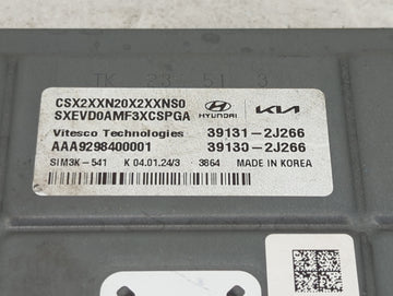 2024 Hyundai Kona PCM Engine Control Computer ECU ECM PCU OEM P/N:39131-2J266 39130-2J266, AAA9298400001, SXEVD0AMF3XCSPGA Fits OEM Used Auto Parts