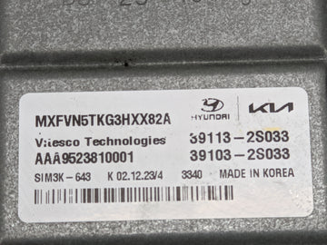 2024 Hyundai Santa Fe PCM Engine Control Computer ECU ECM PCU OEM P/N:39113-2S033 39103-2S033, MXFVN5TKG3HXX82A, SIM3K-643 Fits OEM Used Auto Parts