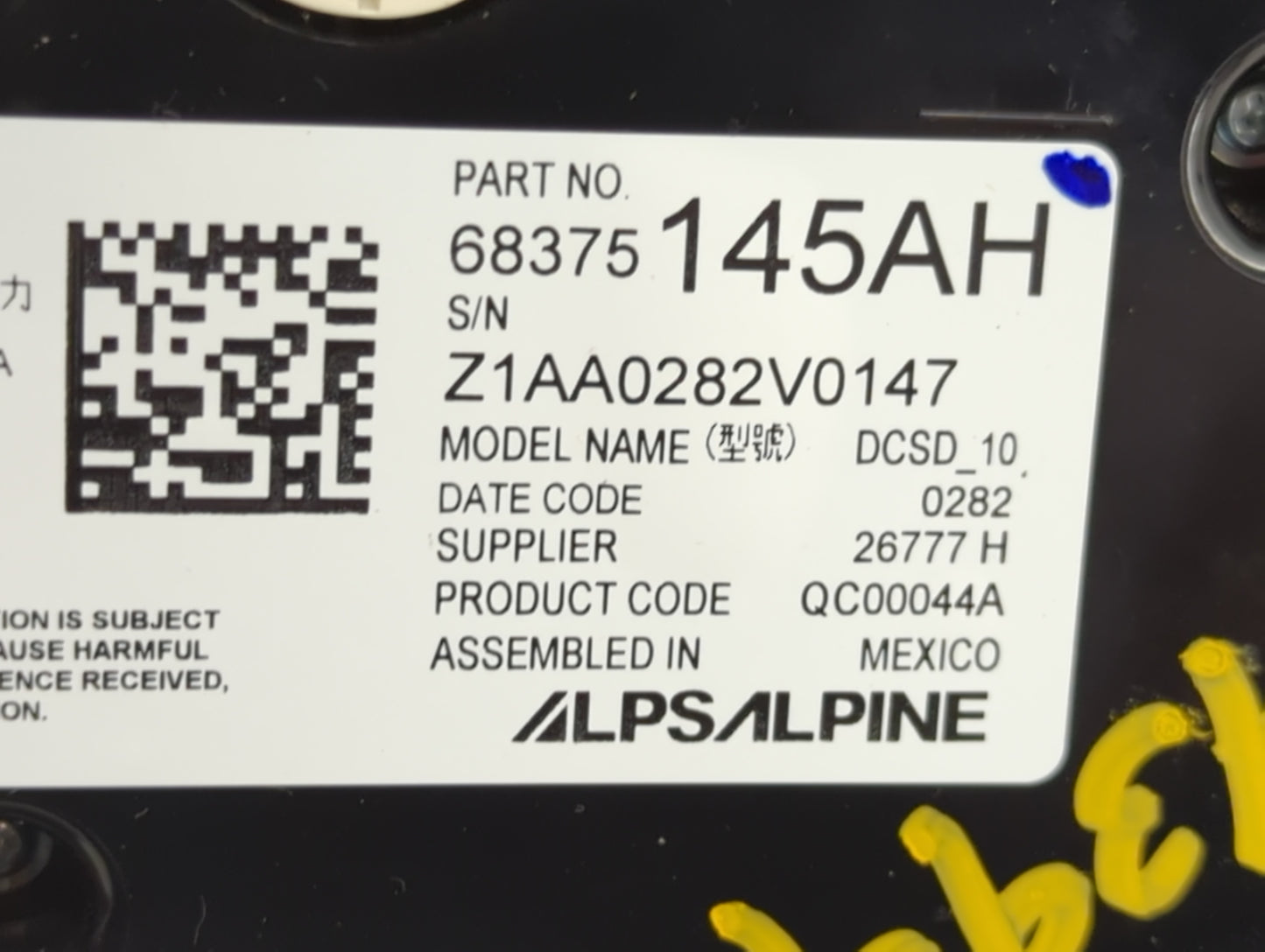 2021-2022 Jeep Grand Cherokee Information Display Screen - Oemusedautoparts1.com