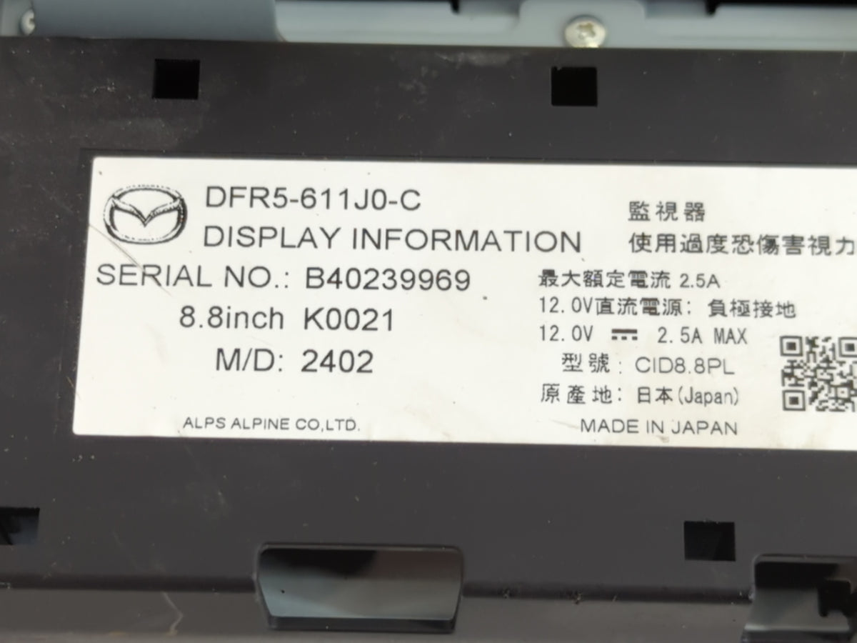 2024 Mazda Cx-30 Information Radio Display Screen - Oemusedautoparts1.com
