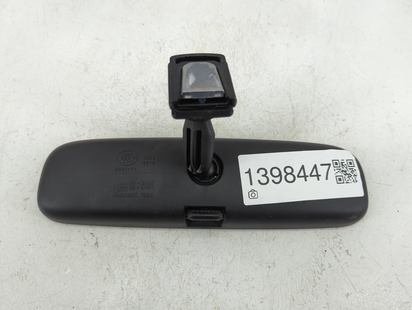 2014 Mitsubishi Mirage Interior Rear View Mirror Replacement OEM P/N:A047171 Fits OEM Used Auto Parts - Oemusedautoparts1.co