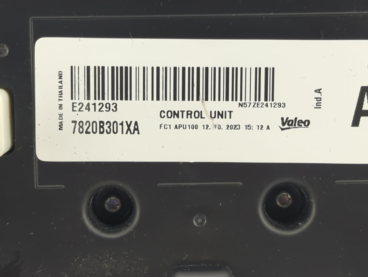 2024 Mitsubishi Mirage Ac Heater Climate Control 7820b301xa|e241293 - Oemusedautoparts1.com