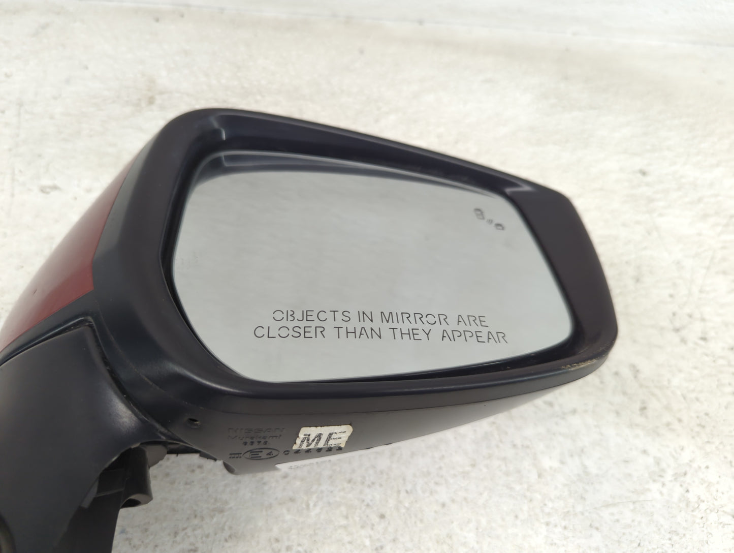 2024 Nissan Kicks Passenger Right Side View Manual Door Mirror Red - Oemusedautoparts1.com