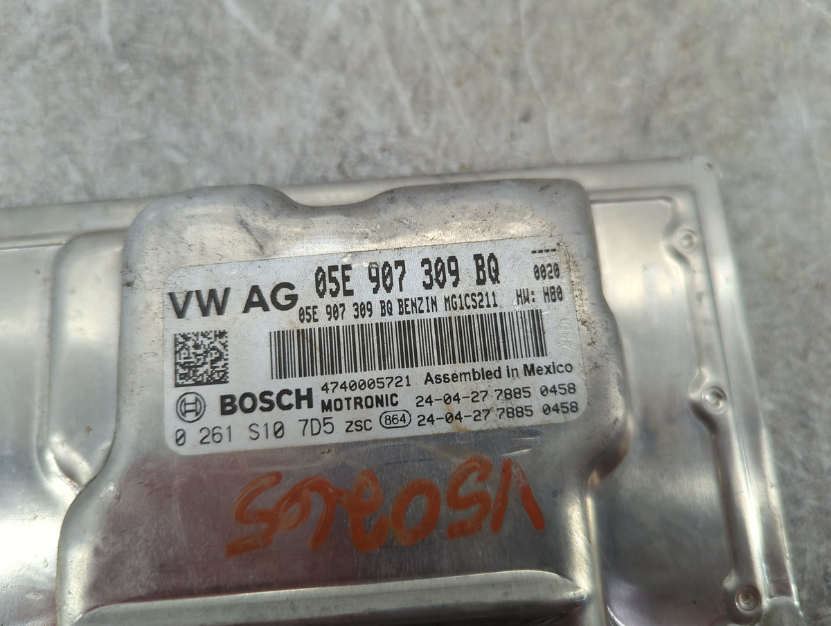 2024 Volkswagen Taos PCM Engine Control Computer ECU ECM PCU OEM P/N:05E907309BQ 0261S107D5, 4740005721 Fits OEM Used Auto P