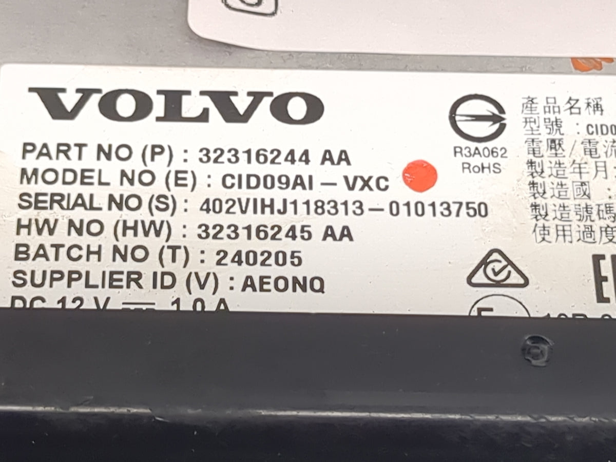 Volvo S60 Information Radio Display Screen Black - Oemusedautoparts1.com