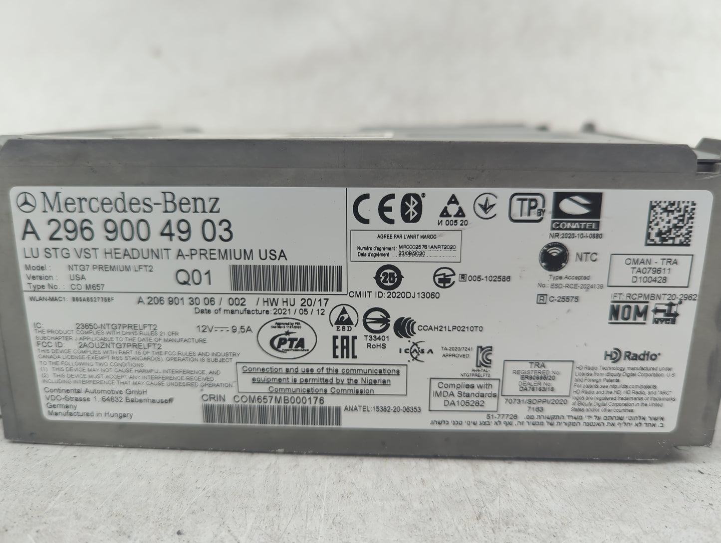 2025 Mercedes-Benz Amg Gt 53 Radio AM FM Cd Player Receiver Replacement Fits OEM Used Auto Parts - Oemusedautoparts1.com