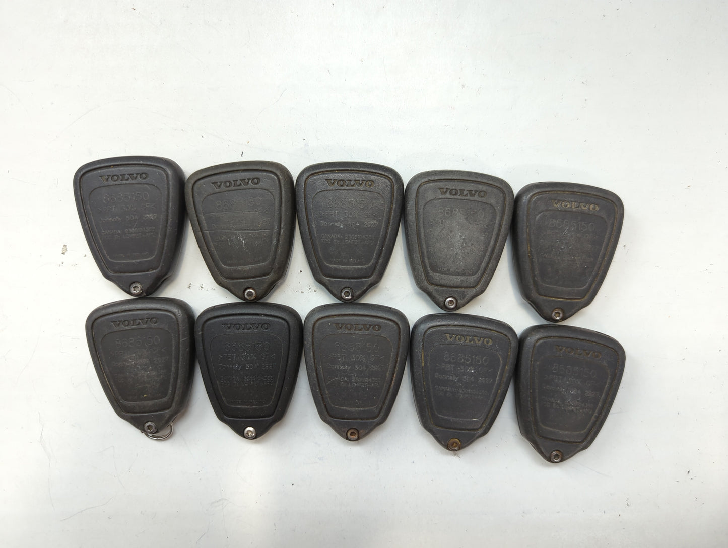 Lot of 10 Volvo S40 Keyless Entry Remote Fob LQNP2T-APU 8685150 - Oemusedautoparts1.com