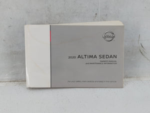 2020 Nissan Altima Owners Manual Book Guide P/N:OM20EA 0L34U2 OEM Used Auto Parts
