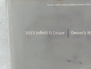 2013 Infiniti G37 Owners Manual Book Guide P/N:OM3E GV36U0 OEM Used Auto Parts