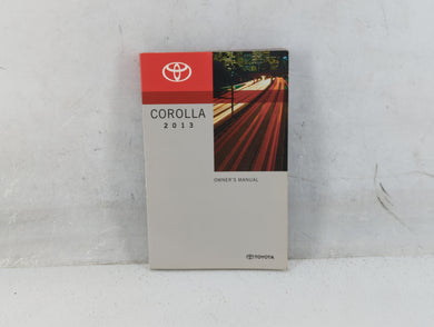 2013 Toyota Corolla Owners Manual Book Guide P/N:01999-12E11 OEM Used Auto Parts
