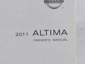 2011 Nissan Altima Owners Manual Book Guide P/N:OM1E-0L32U0 OEM Used Auto Parts