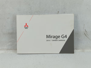 2018 Mitsubishi Mirage Owners Manual Book Guide P/N:9290H892 OEM Used Auto Parts