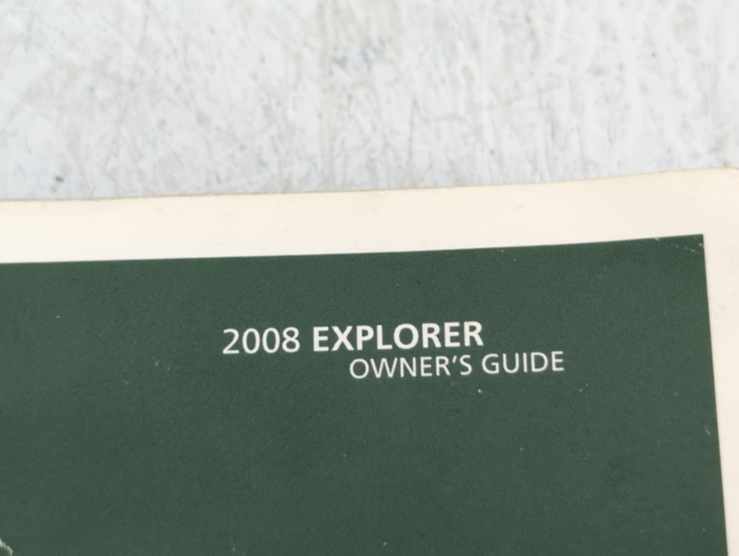 2008 Ford Explorer Owners Manual Book Guide P/N:8L2J 19A321 LA OEM Used Auto Parts - Oemusedautoparts1.com