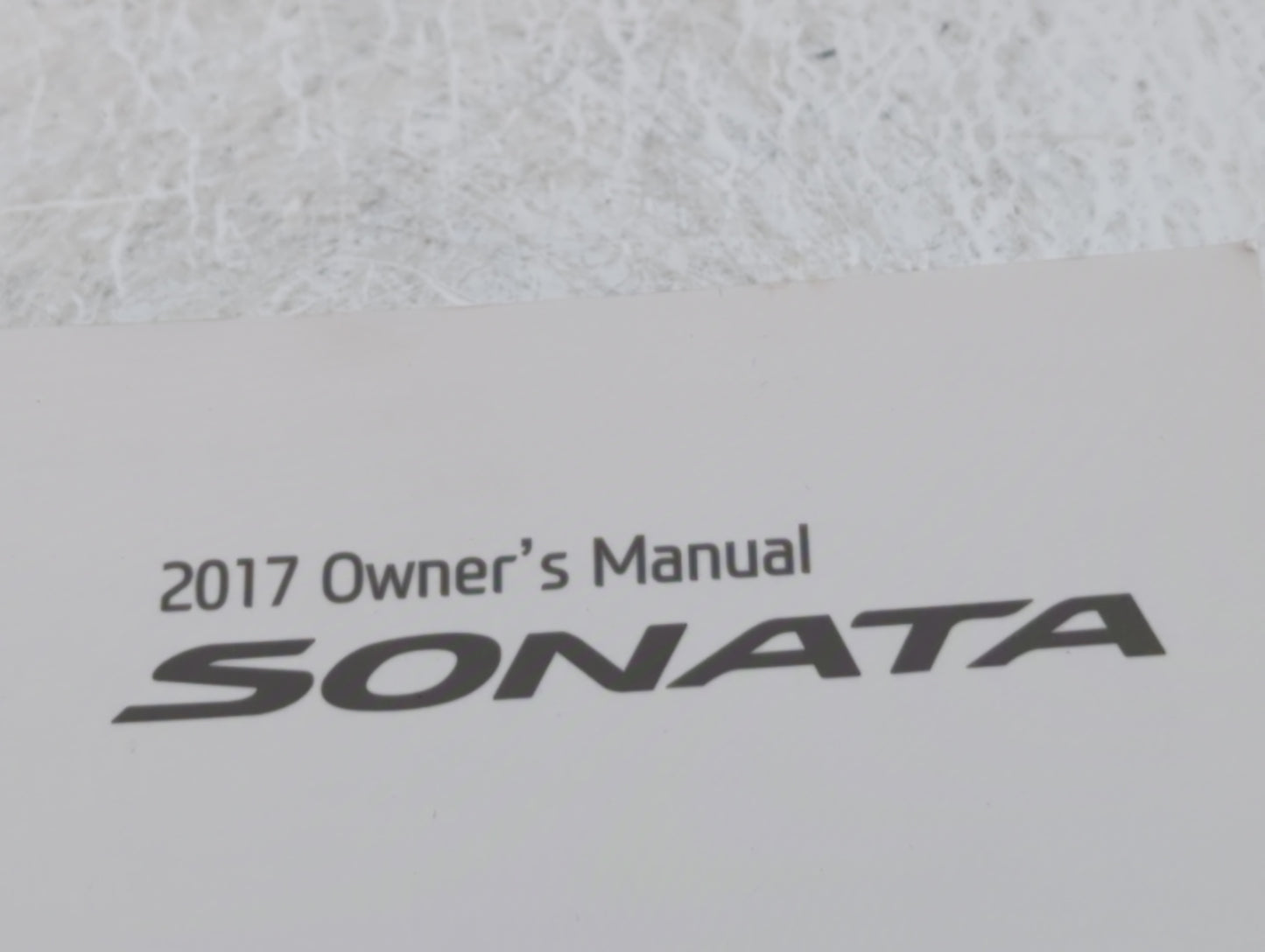 2017 Hyundai Sonata Owners Manual Book Guide OEM Used Auto Parts - Oemusedautoparts1.com