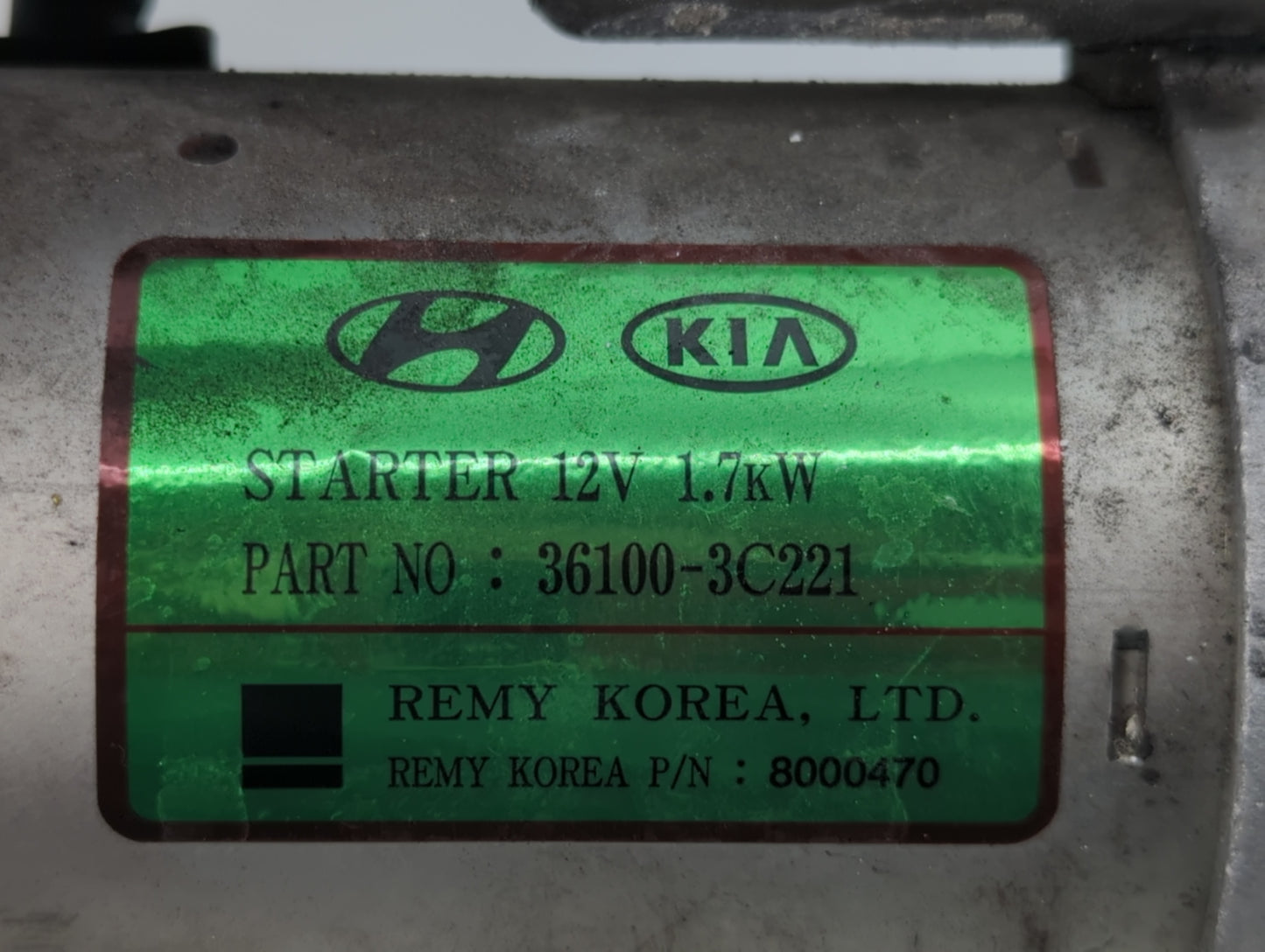 2013-2015 Hyundai Santa Fe Car Starter Motor Solenoid OEM P/N:36100-3C221 Fits Fits 2012 2013 2014 2015 2016 OEM Used Auto Parts - Oemusedautoparts1.com
