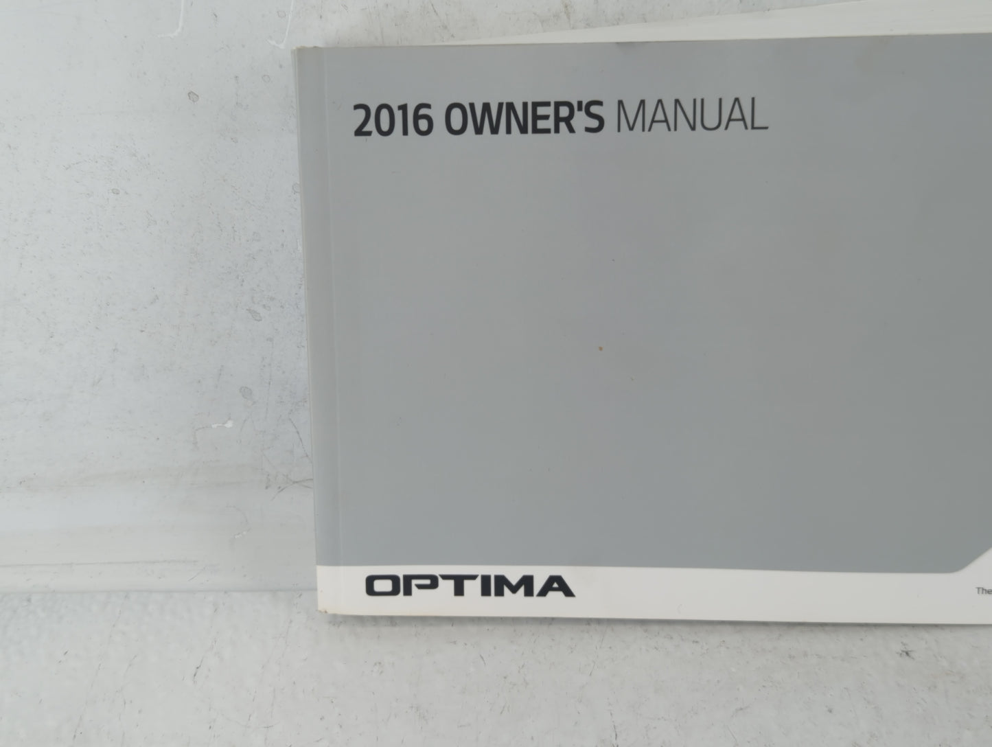 2016 Kia Optima Owners Manual Book Guide P/N:GDG5-EU65E OEM Used Auto Parts - Oemusedautoparts1.com