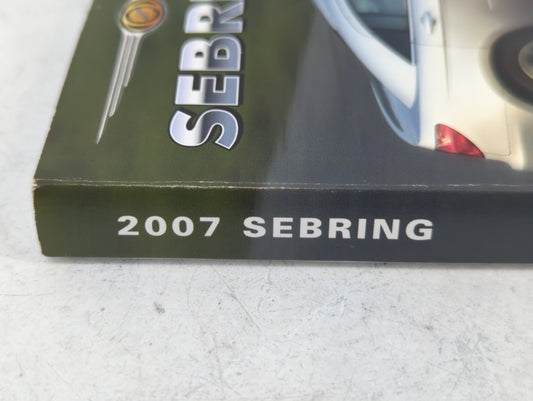 2007 Chrysler Sebring Owners Manual Book Guide OEM Used Auto Parts