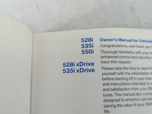 2008 Bmw 528i Owners Manual Book Guide P/N:01 41 2 600 721 OEM Used Auto Parts