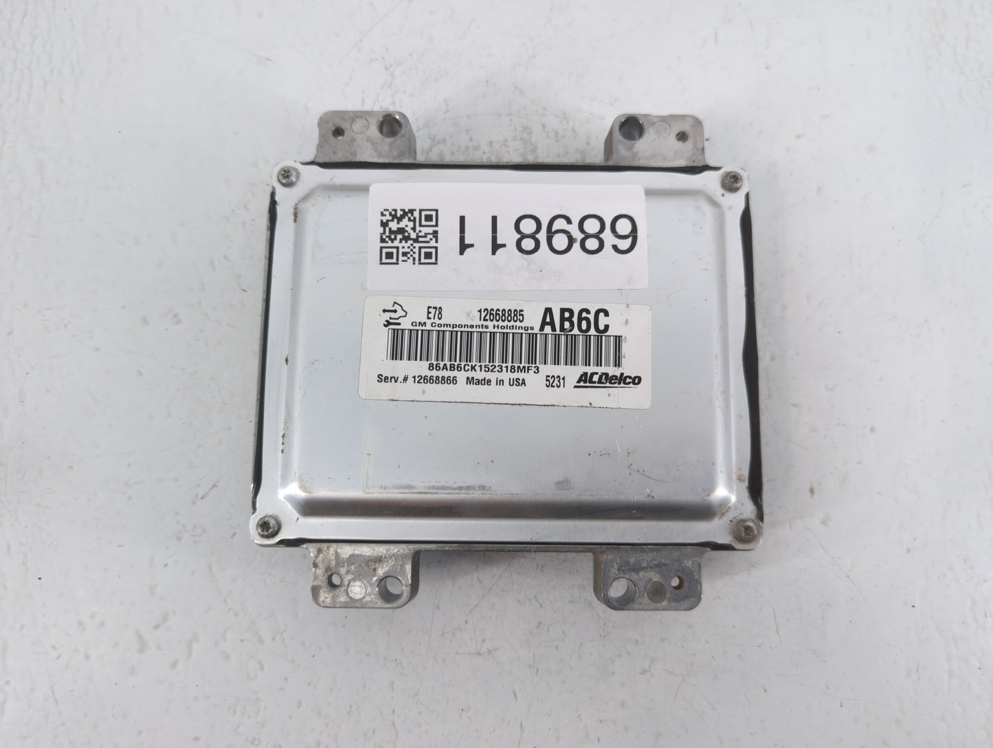 2012-2016 Chevrolet Sonic PCM Engine Control Computer ECU ECM PCU OEM P/N:12668885 Fits Fits 2011 2012 2013 2014 2015 2016 OEM Used Auto Parts - Oemusedautoparts1.com