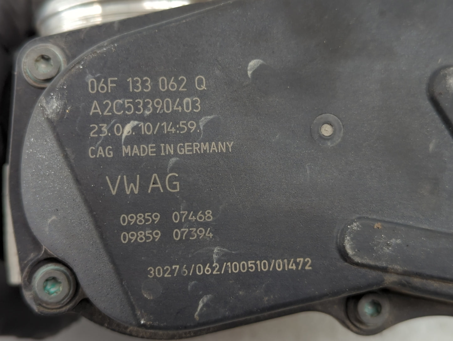 2005-2016 Audi A4 Throttle Body P/N:A2C53390403 06F 133 062 Q Fits OEM Used Auto Parts - Oemusedautoparts1.com