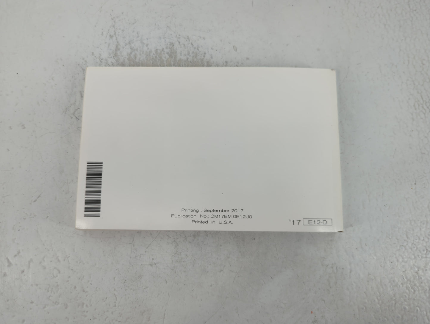 2017 Nissan Versa Note Owners Manual Book Guide P/N:OM17EM OE12UO OEM Used Auto Parts - Oemusedautoparts1.com