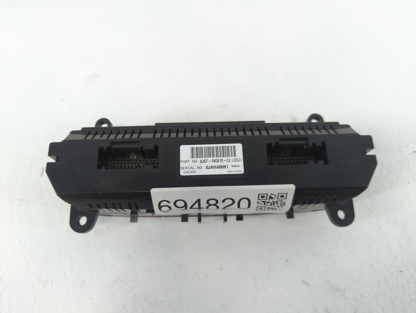 2018-2019 Ford Escape Climate Control Module Temperature AC/Heater Replacement P/N:GJ5T-18C612-CJ Fits Fits 2018 2019 OEM Used Auto Parts - Oemusedautoparts1.com