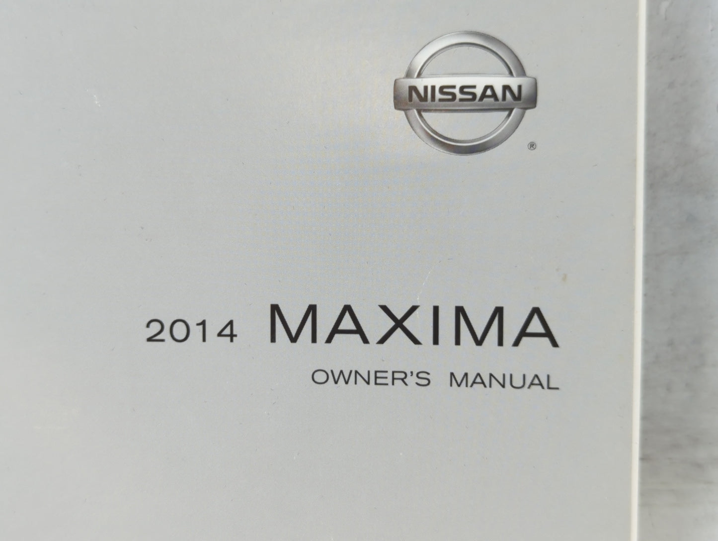 2014 Nissan Maxima Owners Manual Book Guide P/N:MO14E 0A35UO OEM Used Auto Parts - Oemusedautoparts1.com