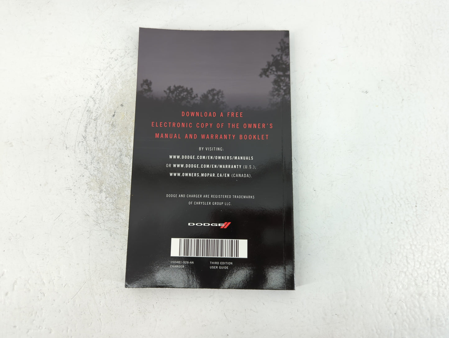 2015 Dodge Charger Owners Manual Book Guide P/N:15D481-926-AA OEM Used Auto Parts - Oemusedautoparts1.com