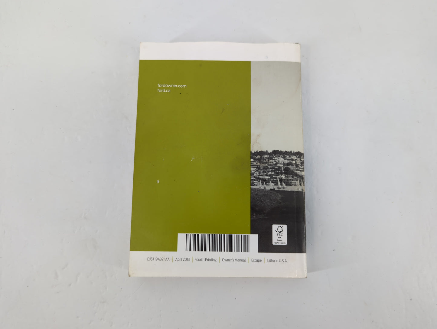 2013 Ford Escape Owners Manual Book Guide P/N:DJ5J 19A321 AA OEM Used Auto Parts - Oemusedautoparts1.com