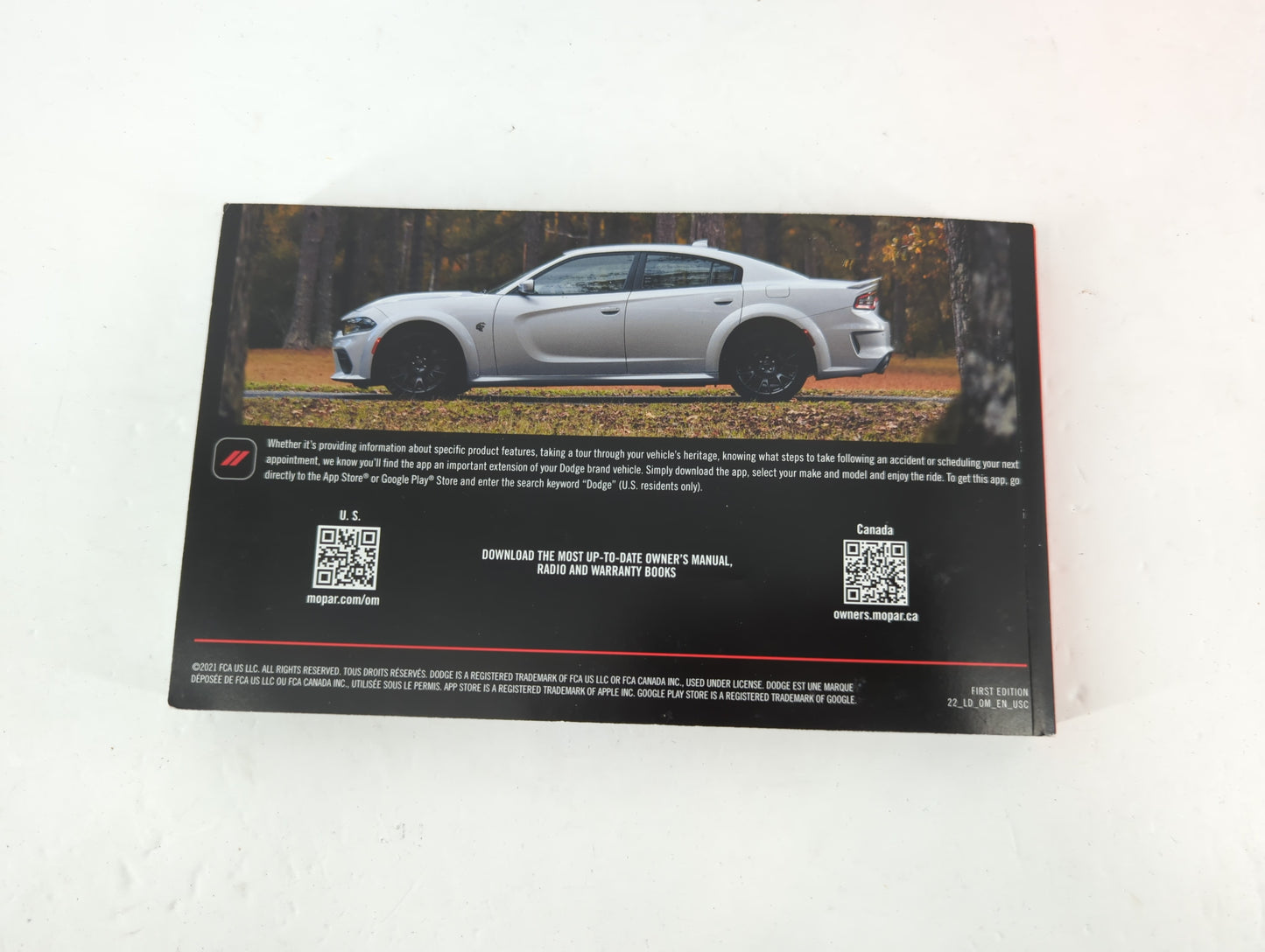 2022 Dodge Charger Owners Manual Book Guide OEM Used Auto Parts - Oemusedautoparts1.com