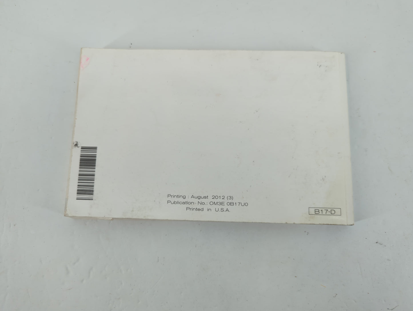 2013 Nissan Sentra Owners Manual Book Guide P/N:OM3E 0B17U0 OEM Used Auto Parts - Oemusedautoparts1.com