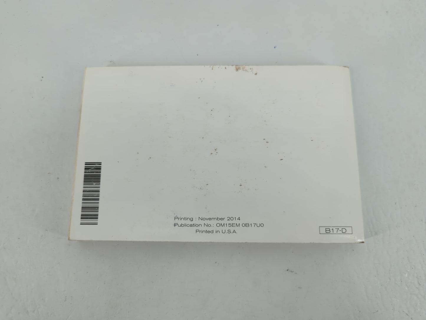 2015 Nissan Sentra Owners Manual Book Guide P/N:OM15EM 0B17U0 OEM Used Auto Parts - Oemusedautoparts1.com