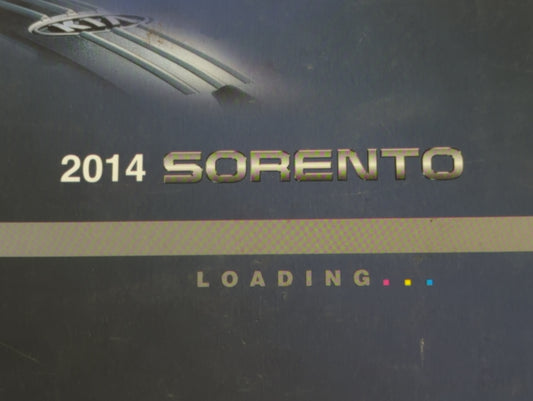 2014 Kia Sorento Owners Manual Book Guide P/N:A2PO-EC36DE OEM Used Auto Parts