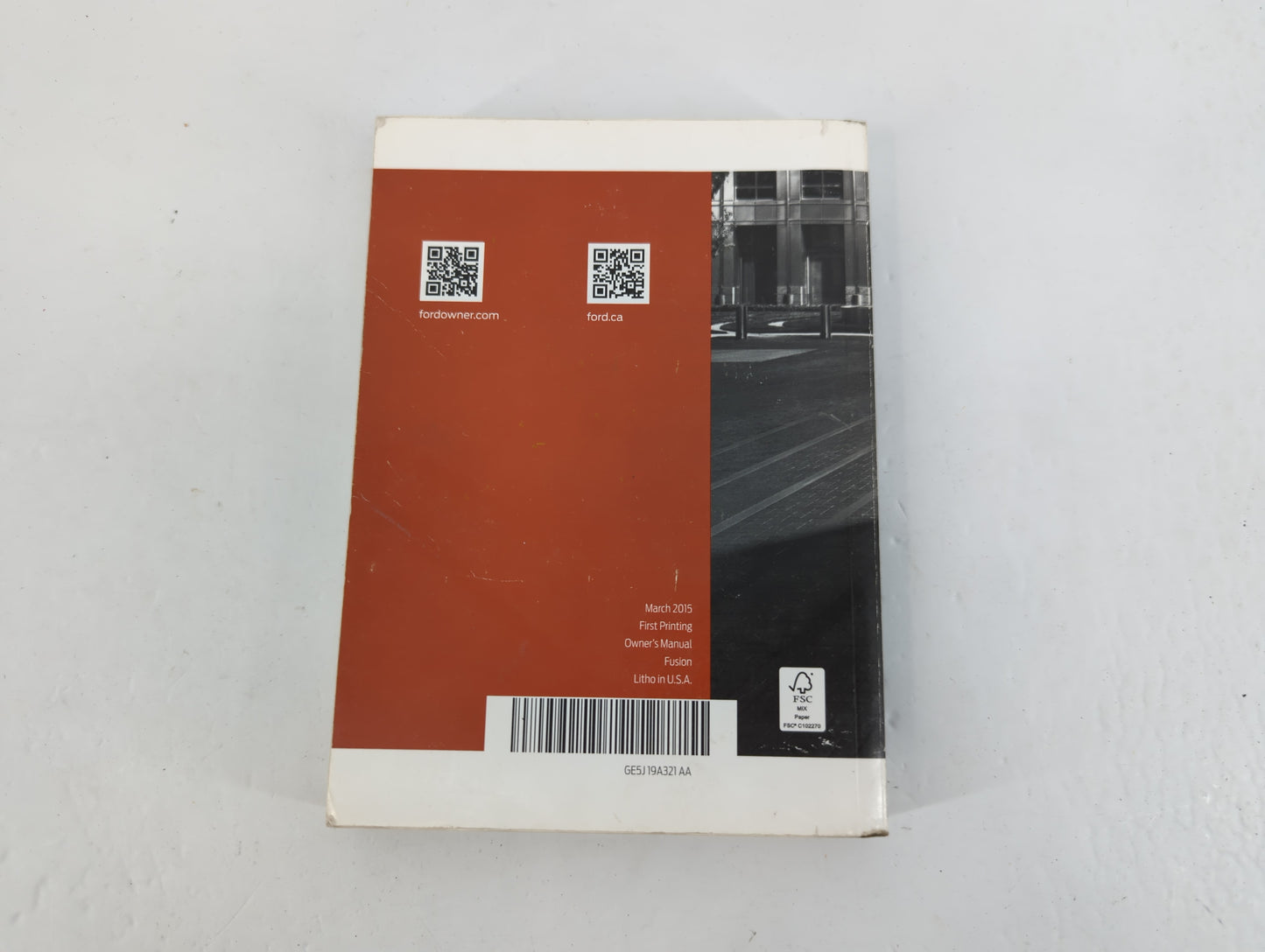 2016 Ford Fusion Owners Manual Book Guide P/N:GE5J 19A321 AA OEM Used Auto Parts - Oemusedautoparts1.com